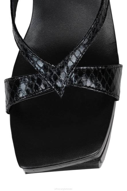 Jeffrey Campbell baldadigheid NDHB986 platform sandaal zwarte slang vrouwen