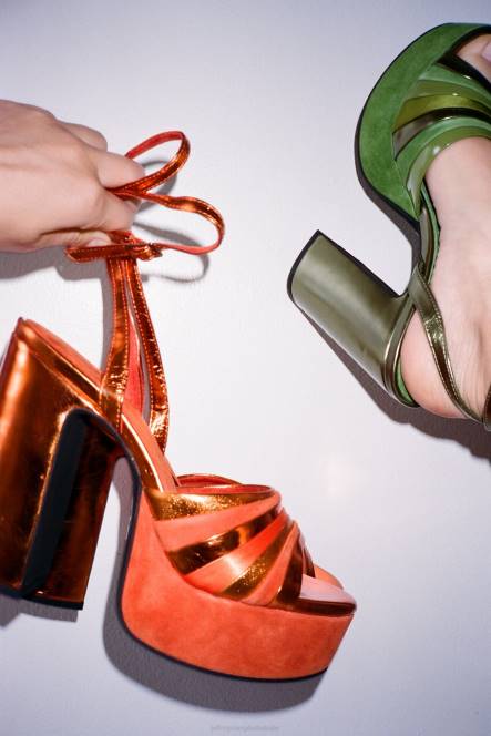 Jeffrey Campbell boogie-down NDHB1044 platform sandaal rode glittercombinatie vrouwen