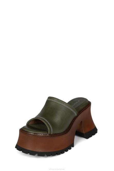 Jeffrey Campbell cola NDHB1056 platform sandaal khaki vrouwen