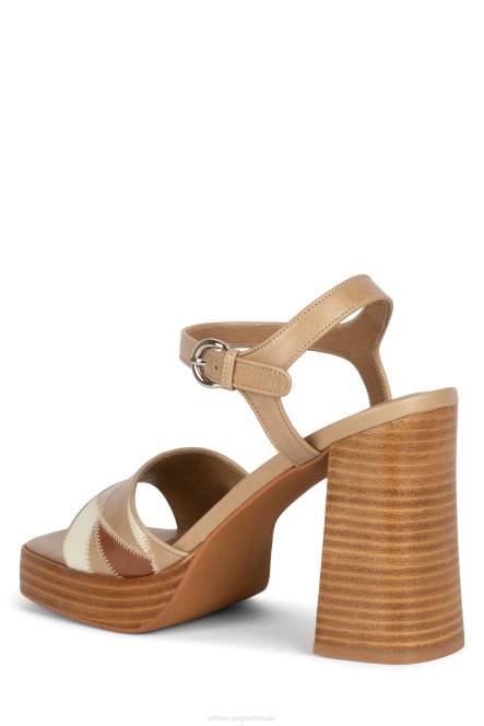 Jeffrey Campbell danser NDHB1203 platform sandaal taupe multi vrouwen