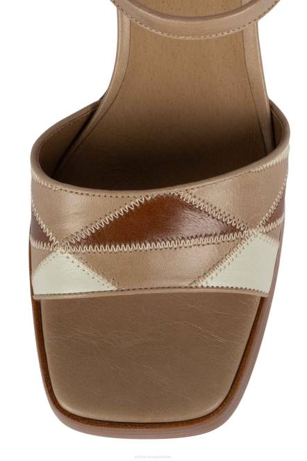 Jeffrey Campbell danser NDHB1203 platform sandaal taupe multi vrouwen