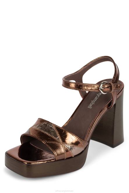 Jeffrey Campbell danser NDHB1204 platform sandaal brons multi vrouwen