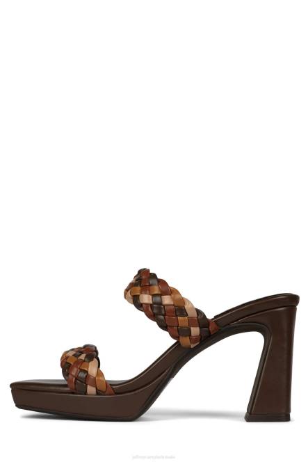 Jeffrey Campbell delicatesse NDHB1112 platform sandaal bruine combi vrouwen