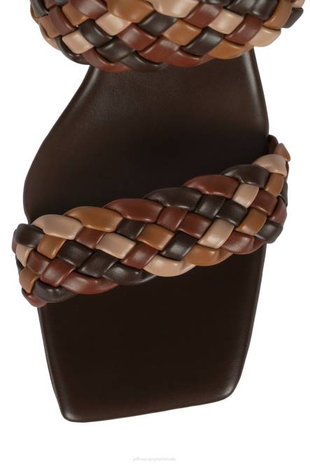 Jeffrey Campbell delicatesse NDHB1112 platform sandaal bruine combi vrouwen
