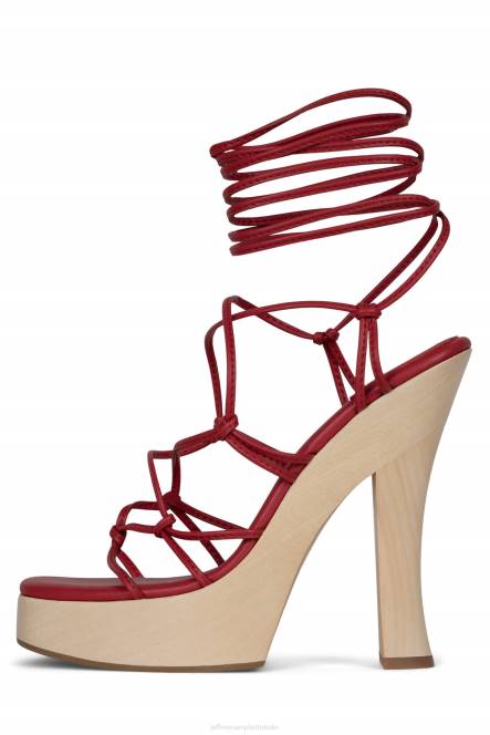 Jeffrey Campbell dhawn NDHB1135 platform sandaal rood natuurlijk vrouwen