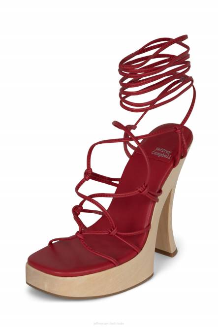 Jeffrey Campbell dhawn NDHB1135 platform sandaal rood natuurlijk vrouwen