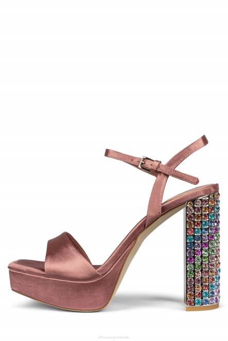 Jeffrey Campbell dia's NDHB1159 platform sandaal roze satijn helder multi vrouwen