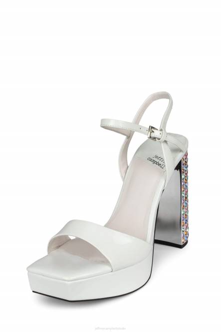 Jeffrey Campbell dia's NDHB1160 platform sandaal wit pat pastel multi vrouwen