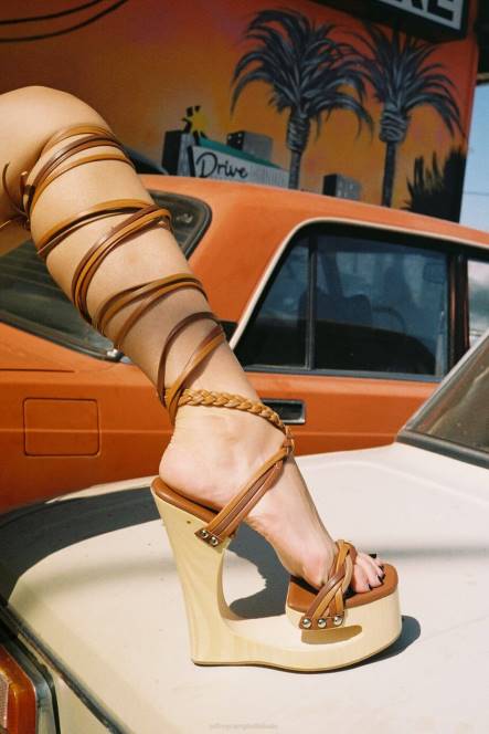 Jeffrey Campbell doolhoven NDHB955 platform sandaal helder goud multi vrouwen