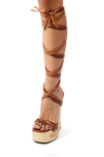 Jeffrey Campbell doolhoven NDHB956 platform sandaal bruin multi vrouwen