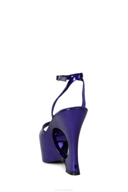 Jeffrey Campbell droom verder NDHB966 platform sandaal blauw patent vrouwen