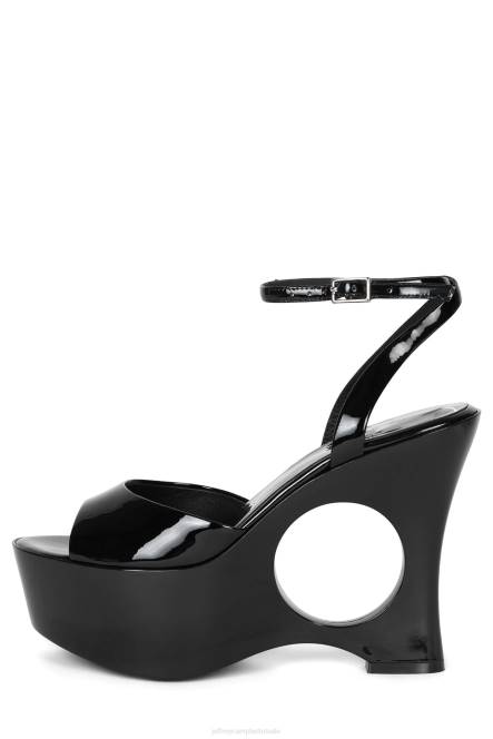 Jeffrey Campbell droom verder NDHB967 platform sandaal zwart patent vrouwen