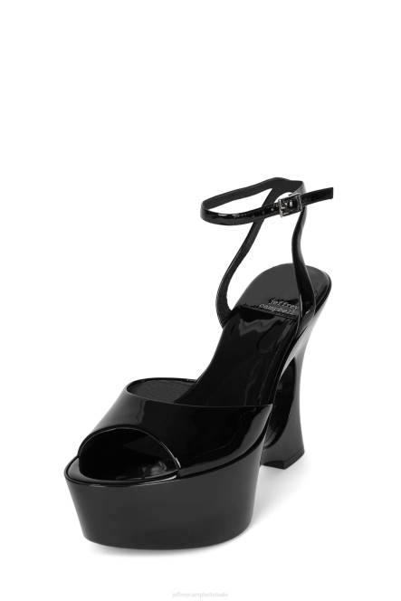 Jeffrey Campbell droom verder NDHB967 platform sandaal zwart patent vrouwen