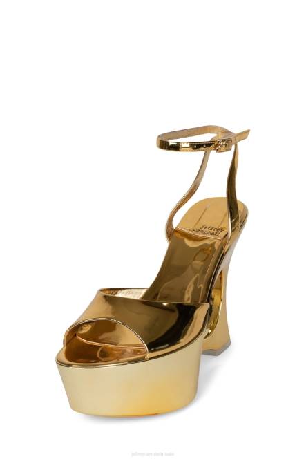 Jeffrey Campbell droom verder NDHB968 platform sandaal gouden patent vrouwen