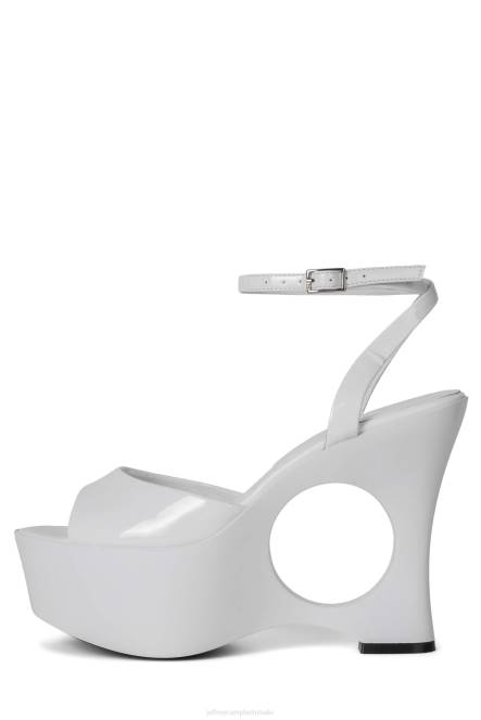 Jeffrey Campbell droom verder NDHB970 platform sandaal wit patent vrouwen