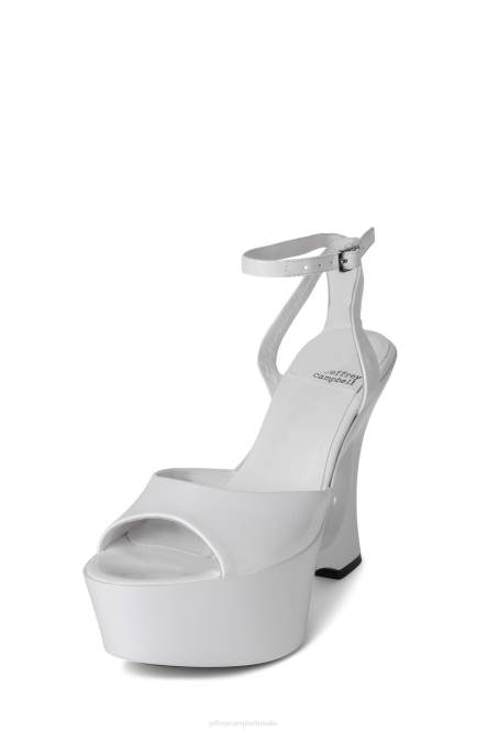 Jeffrey Campbell droom verder NDHB970 platform sandaal wit patent vrouwen