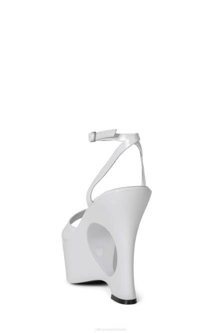 Jeffrey Campbell droom verder NDHB970 platform sandaal wit patent vrouwen