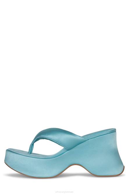 Jeffrey Campbell druppelen NDHB34 platform sandaal hemelsblauw satijn vrouwen
