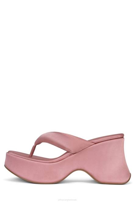 Jeffrey Campbell druppelen NDHB35 platform sandaal roze satijn vrouwen