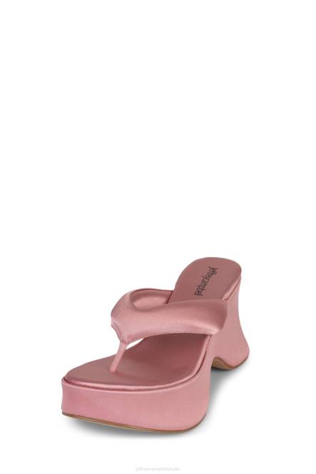 Jeffrey Campbell druppelen NDHB35 platform sandaal roze satijn vrouwen