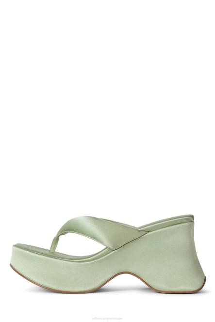 Jeffrey Campbell druppelen NDHB36 platform sandaal salie satijn vrouwen