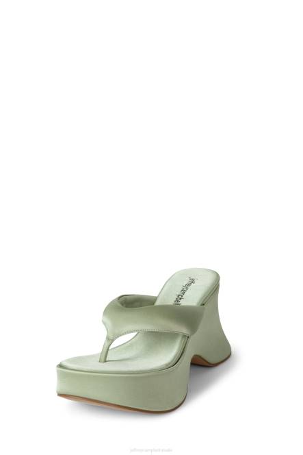 Jeffrey Campbell druppelen NDHB36 platform sandaal salie satijn vrouwen