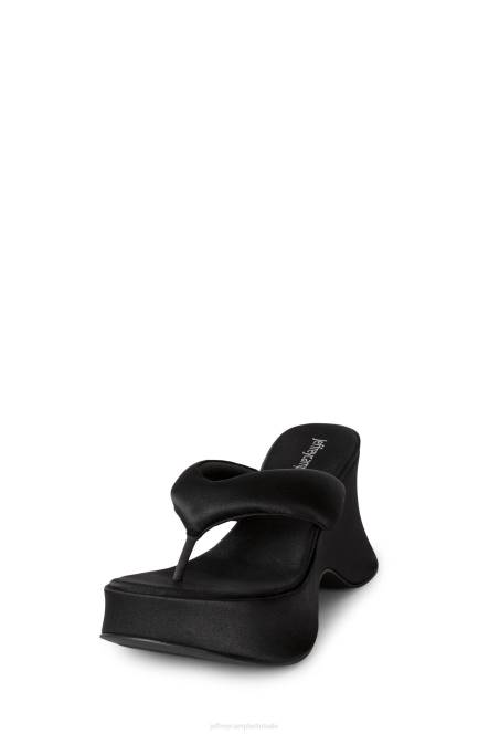 Jeffrey Campbell druppelen NDHB37 platform sandaal zwart satijn vrouwen
