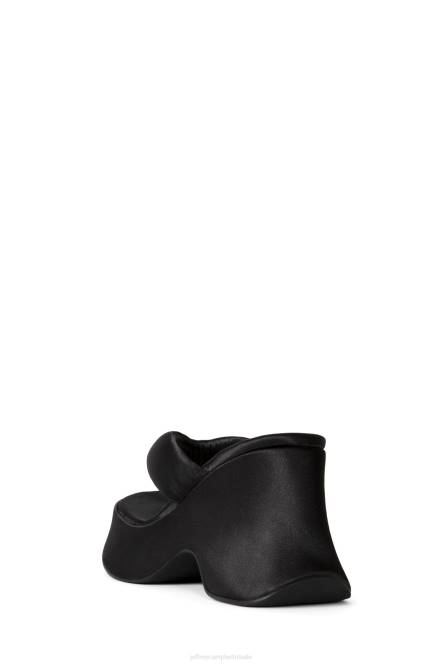 Jeffrey Campbell druppelen NDHB37 platform sandaal zwart satijn vrouwen