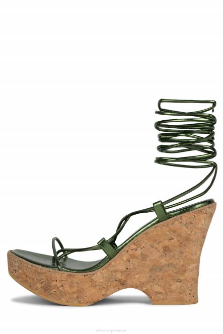 Jeffrey Campbell ecuador-hoi NDHB1054 platform sandaal groen metaalachtig vrouwen