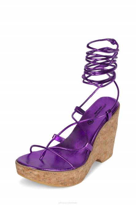 Jeffrey Campbell ecuador-hoi NDHB1055 platform sandaal paars metaalachtig vrouwen