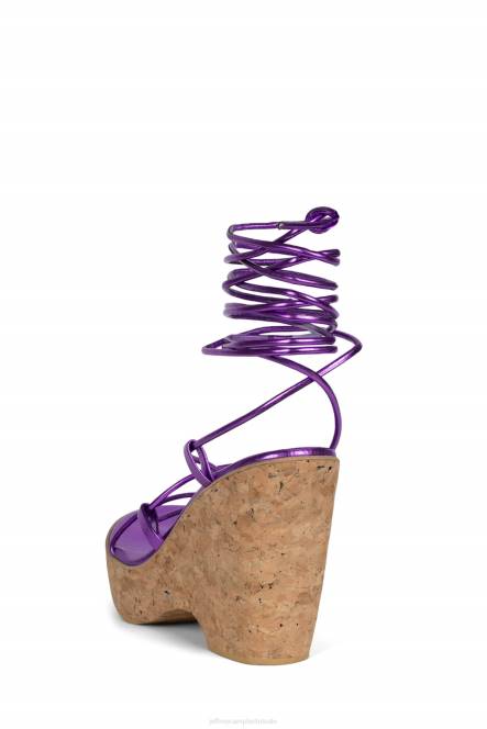 Jeffrey Campbell ecuador-hoi NDHB1055 platform sandaal paars metaalachtig vrouwen