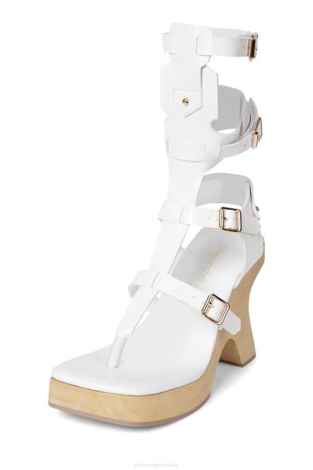 Jeffrey Campbell elementen NDHB219 platform sandaal wit vrouwen