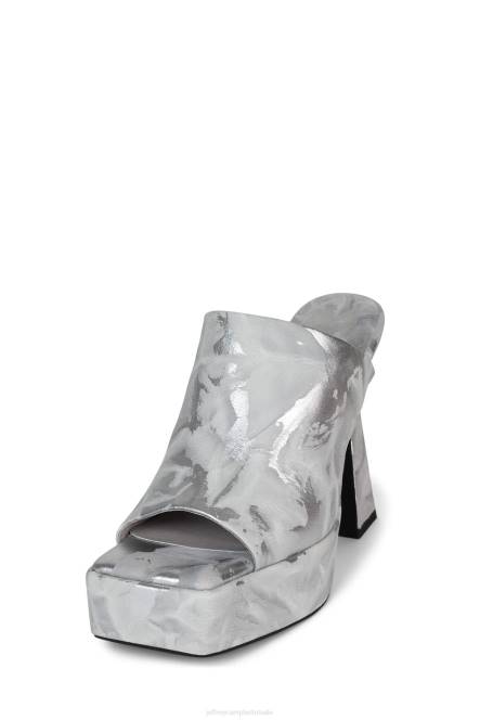 Jeffrey Campbell enthousiast NDHB976 platform sandaal grijs zilver vrouwen