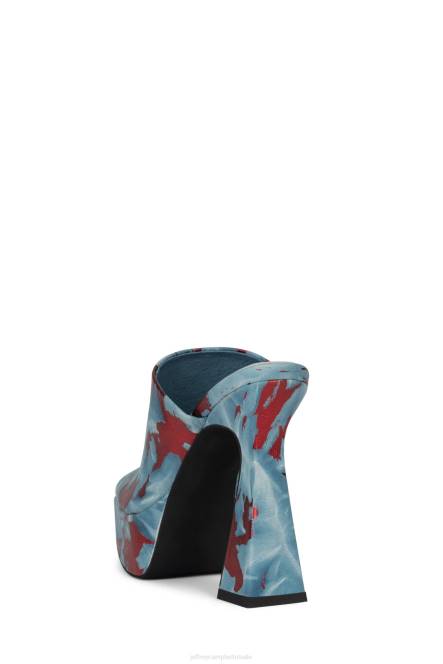 Jeffrey Campbell enthousiast NDHB977 platform sandaal blauw rood vrouwen