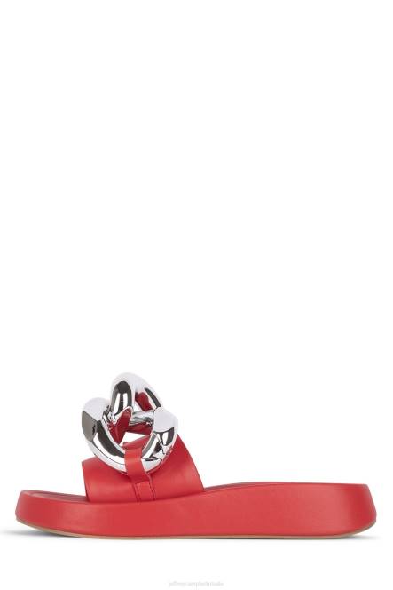 Jeffrey Campbell epirus NDHB1209 platform sandaal rood zilver vrouwen