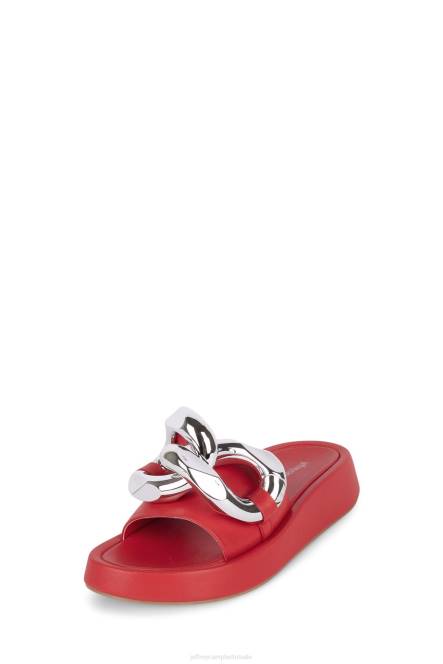 Jeffrey Campbell epirus NDHB1209 platform sandaal rood zilver vrouwen