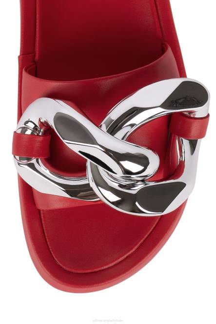 Jeffrey Campbell epirus NDHB1209 platform sandaal rood zilver vrouwen