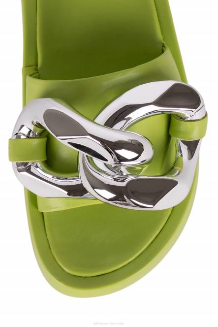 Jeffrey Campbell epirus NDHB1210 platform sandaal groen zilver vrouwen