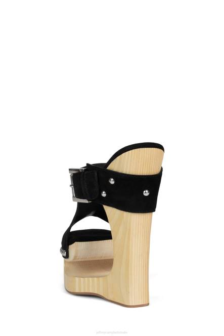 Jeffrey Campbell etherisch NDHB925 platform sandaal zwart suède vrouwen