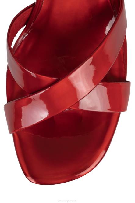 Jeffrey Campbell evolueert NDHB1038 platform sandaal rood iriserend zilver vrouwen