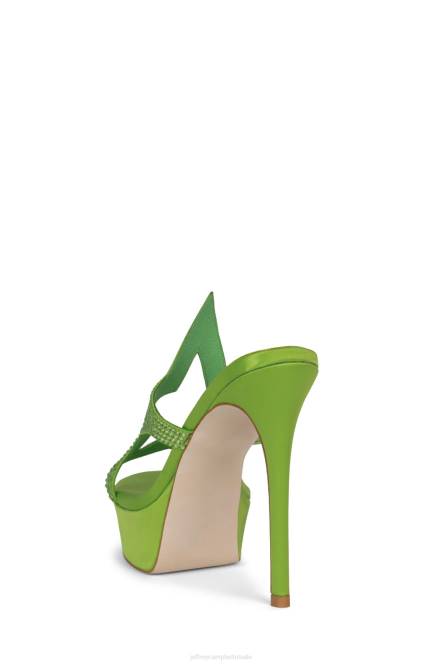 Jeffrey Campbell fameaholic NDHB1034 platform sandaal groen satijn groen vrouwen