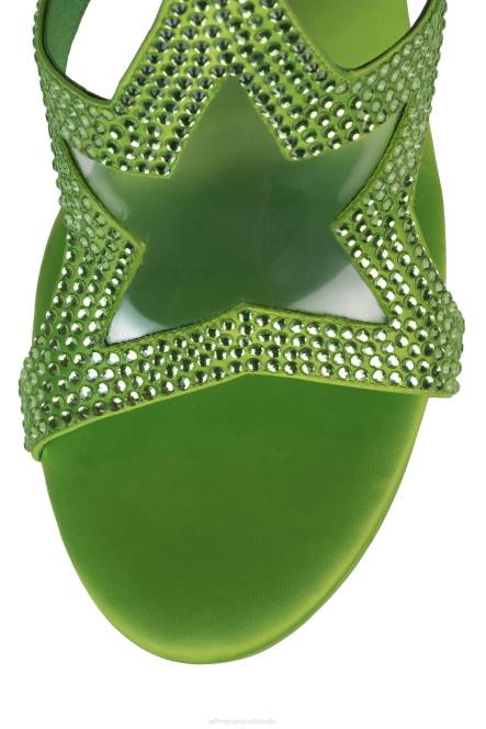 Jeffrey Campbell fameaholic NDHB1034 platform sandaal groen satijn groen vrouwen