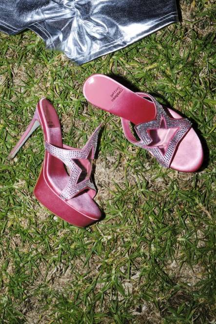 Jeffrey Campbell fameaholic NDHB1035 platform sandaal roze satijn zilver vrouwen