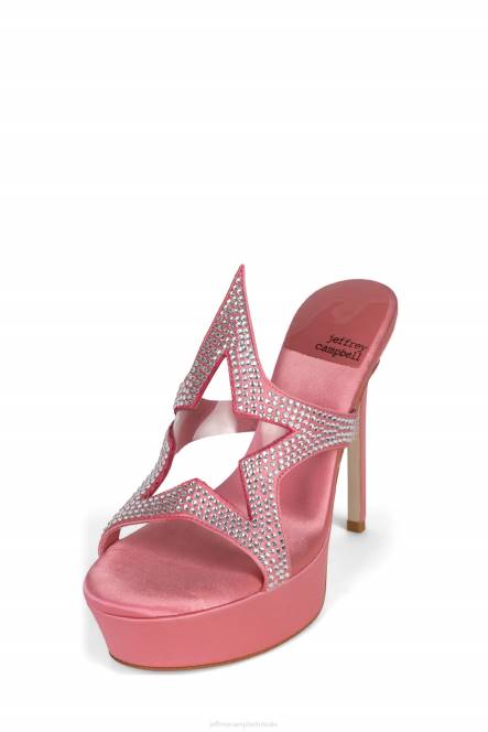 Jeffrey Campbell fameaholic NDHB1035 platform sandaal roze satijn zilver vrouwen