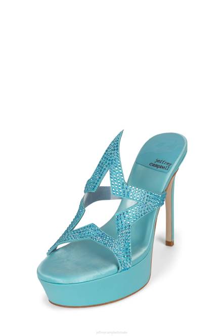 Jeffrey Campbell fameaholic NDHB1036 platform sandaal blauw satijn blauw vrouwen
