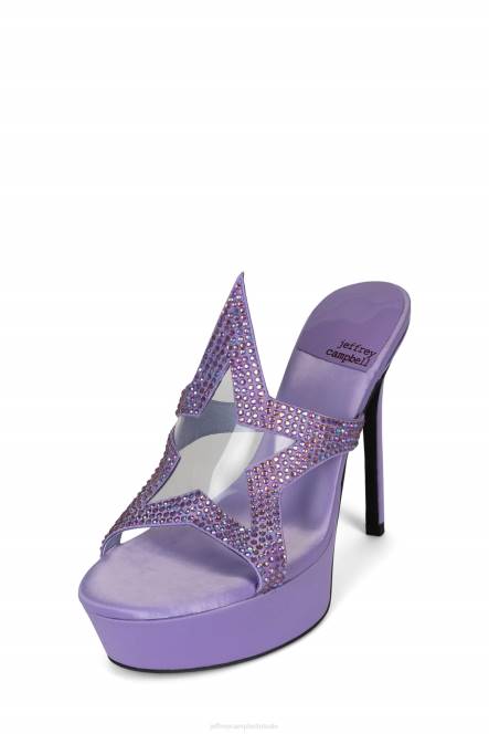 Jeffrey Campbell fameaholic NDHB1037 platform sandaal paars satijn paars vrouwen