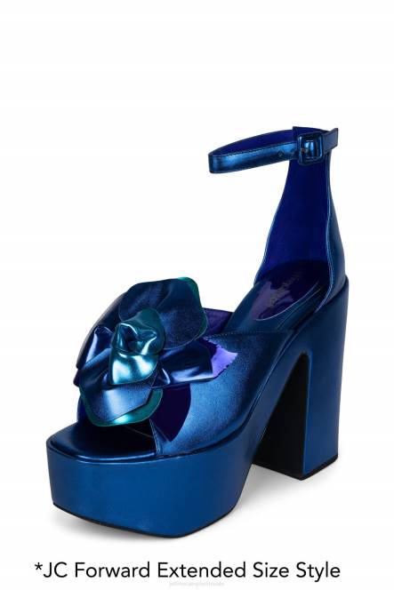 Jeffrey Campbell fataal NDHB1205 platform sandaal blauwe metallic combinatie vrouwen
