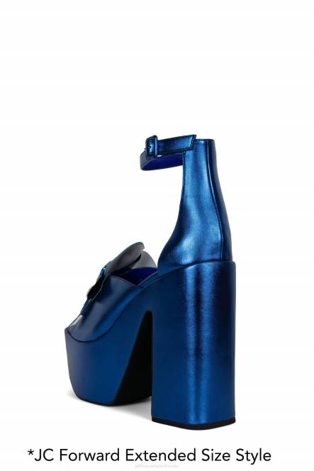 Jeffrey Campbell fataal NDHB1205 platform sandaal blauwe metallic combinatie vrouwen