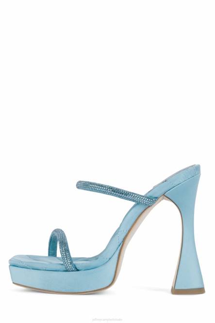 Jeffrey Campbell film NDHB1092 platform sandaal blauw satijn blauw vrouwen