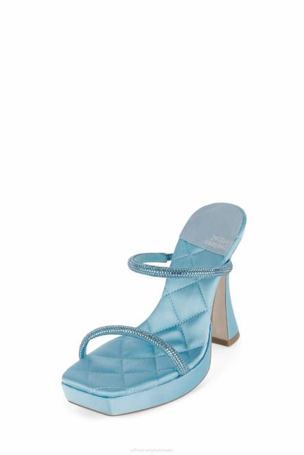 Jeffrey Campbell film NDHB1092 platform sandaal blauw satijn blauw vrouwen
